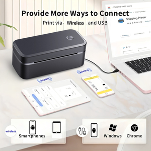 طابعة ملصقات حرارية محمولة W-Marklife X4 بدقة 203 نقطة في البوصة، طابعة ملصقات مقاومة للماء مقاس 4×6 بوصة مع اتصال <span class=keywords><strong>USB</strong></span>/لاسلكي/تطبيق - Product Image 2