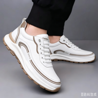 Nuevos Zapatos Casuales Deportivos para Hombre, Ligeros, Resistentes al Desgaste, con Parte Superior de PU, Diseño de Bloques de Color, Versátiles, Planos, Modernos y de Ocio