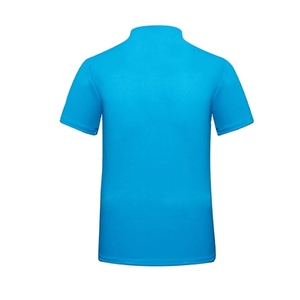 เสื้อโปโลแขนสั้นสีน้ำเงินกรมท่า สีพื้น ระบายอากาศได้ดี ทรงปกติ เสื้อผ้าลำลองสำหรับผู้ชาย - Product Image 2