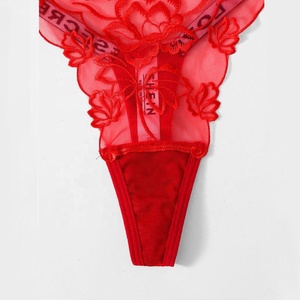 Braguitas de Encaje Sensuales para Mujer, Diseño Encantador, Tanga de Cintura Alta, Venta al Por Mayor OEM - Product Image 4