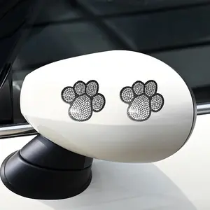 Vendita calda Custom Bling adesivi per il corpo tempestati di diamanti simpatici strass zampe di cane zampe di orso adesivi per coda di auto