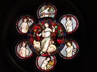 Panel Decorativo de Vidrio Artístico, Diseño Personalizado con Figuras y Retratos, para Hoteles, Estilo Europeo, Moderno y Duradero