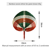 Ventilateur de refroidissement d'art ethnique d'été en bambou fait à la main bon