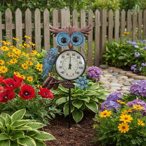 Termómetro de Pared para Jardín con Forma de Búho de Metal de 42 Pulgadas, Termómetro para Patio, Jardín y Hogar - Product Image 3