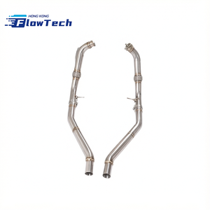ท่อไอเสียสแตนเลส 304 แบบไหลสูง ท่อลงสแตนเลสสตีลส่วนหน้า สำหรับ Audi SQ5 3.0T ท่อหน้า - Product Image 3