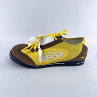 Sepatu kets biskuit kuning wanita, gaya Niche, warna kontras, High-end Sense, sepatu datar kasual untuk wanita