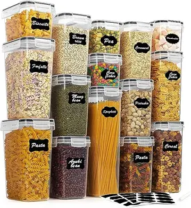 可重复使用的塑料存储密封罐食品保鲜盒厨房透明储罐食品存储容器