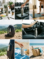 Desain Mewah Pasokan Langsung Pabrik Botol Vakum Stainless Steel 500ml dengan Tutup Bambu untuk Merchandise Premium dan Butik