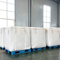 Sac Jumbo FIBC renforcé, sac à grande capacité, 100% PP vierge tissé, fond plat, antistatique, pour stockage et transport en vrac, capacité de 1500 kg
