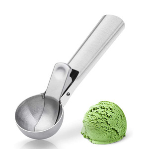 Lavavajillas Cuchara multifuncional grande Herramientas para helados con gatillo Cuchara para helados de acero inoxidable - Product Image 1