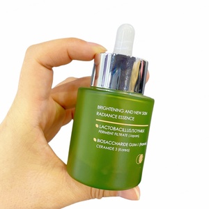 Luxury 30ml 50ml Thick Bottom Essential Oil Bottle Glass Dropper Frosted Flat Shoulder Wide Dropper Bottle 1oz for Serum Oil - Product Image 5