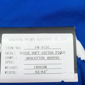 Tessuto in piqué di cotone <span class=keywords><strong>Spandex</strong></span> Super morbido Stock abbigliamento sportivo tessuti per maglieria per tessuto con cappuccio - Product Image 2