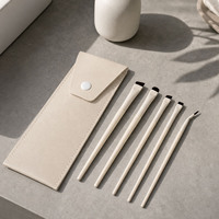 Ensemble de pinceaux de maquillage pour les yeux professionnels, 5 pièces, pinceaux pour sourcils, eye-liner, pinceaux angulaires, pinceaux de précision, logo et couleur personnalisés