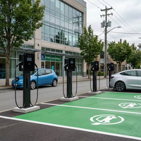 Station de recharge AC pour véhicules électriques de 22 kW à montage au sol avec équilibrage de charge (DLB) et OCPP 1.6J intelligente pour hôtels