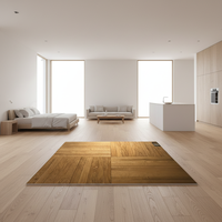 Plancher en bois mosaïque au design moderne, puzzle géométrique 3D, plancher en bois massif, produits de revêtement de sol en bois géométrique