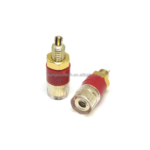 Chapado en oro <span class=keywords><strong>520</strong></span> pequeño amplificador de potencia altavoz audio cristal terminal altavoz terminal 4MM Banana enchufe corto - Product Image 3
