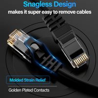 Kabel Ethernet RJ45 Tembaga Terlilit 8 Konduktor Syong CAT6 dengan Selubung PVC-Biru untuk Penggunaan Komputer di Rumah dan Kantor