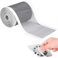 Autocollants en maille jetables en plastique pour le nettoyage domestique, attrape-cheveux pour drain de douche, couvercle DIY avec raclette