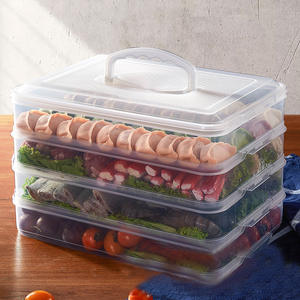 กล่องใส่เกี๊ยวแบบพกพา วัสดุพลาสติกเกรดอาหาร พร้อมฝาปิด รูปทรงสี่เหลี่ยมผืนผ้า สำหรับเกี๊ยวซ่าและเกี๊ยวห่อ บรรจุ 100 กล่อง - Product Image 2