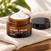 Crème pour le visage à l'acide hyaluronique et au rétinol en marque privée pour lutter contre le vieillissement, les rides, raffermir, hydrater et réparer la barrière cutanée OEM ODM