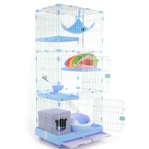 Üretici en iyi fiyat ile yüksek kaliteli kedi s kafes 3 katmanlı satış ucuz plastik dayanıklı evcil hayvan kafesi