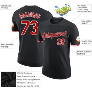 Custom Baseball Jersey Crew Neck Personalized Printed Name Number Unisex Athletic Fit Breathable Moisture Wicking Sport Shirt - Product Image 1