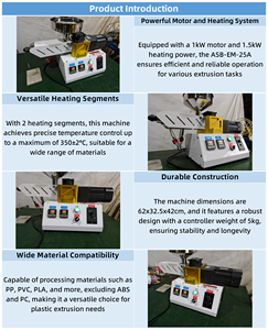 bibo Reliable Tech ASB-EM-25A Mini System Extrusion Single Screw Desktop Plastic Extruder Machine for - Product Image 6