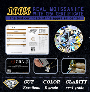 Smor02 Rinntin 4 Carat Cổ Điển Vòng Brilliant Cắt Vàng Nhẫn Phụ Nữ 925 Sterling Bạc Vvs Moissanite Kim Cương Engagement <span class=keywords><strong>Ring</strong></span> - Product Image 6