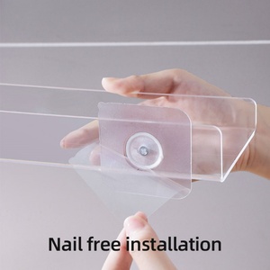 Custom Logo/Color Transparent Acrylic <b>Wall</b> <b>Mounted</b> Storage Holder <b>Shelf</b> Cosmetics Storage Rack Acrylic Shower <b>Shelf</b> for Bathroom - Product Image 4