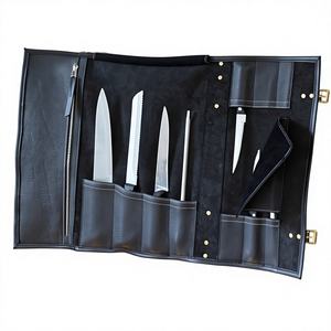 Étui de rangement pour couteaux de chef en cuir de qualité supérieure, kit de rangement pour couteaux de cuisine, organiseur d'équipement culinaire professionnel, étui de voyage, protection anti-odeurs - Product Image 1