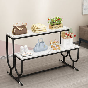 Mesa de pie de oro de metal de moda Mesa de exhibición de anidación de estilo moderno estable para <span class=keywords><strong>Boutique</strong></span> - Product Image 4