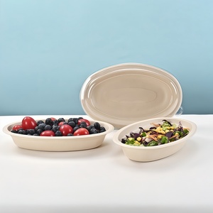 Tazón Ecológico Desechable y Degradable de Caña de Azúcar para Sopa y Ensalada con Tapa, Ideal para Camping y Comida para Llevar - Product Image 4