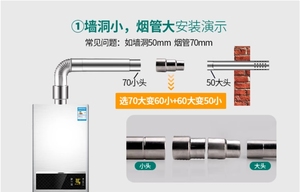 Thép không gỉ giảm cho bếp gỗ, một số kích cỡ có sẵn, ống chịu nhiệt cho nề (60mm/50mm) - Product Image 6