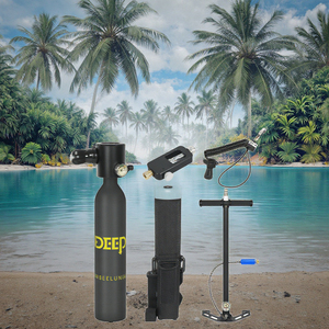 Tanque de buceo de aluminio de 0,5 l, minicilindro DE BUCEO ligero para <span class=keywords><strong>apnea</strong></span>, equipo de buceo (suministro de aire de 7-10 min) - Product Image 1
