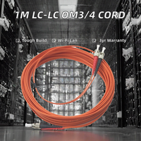 Cable de conexión de fibra óptica dúplex multimodo LC UPC OM3 OM4 1M utilizado para FTTH 3G 2,0mm 3,0mm MM para equipos de fibra óptica
