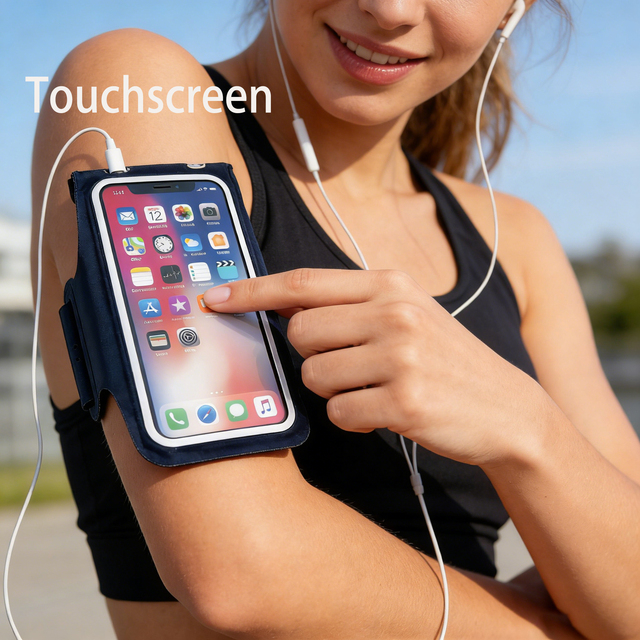 Custom Ultra-Thin Oversize Waterproof Running Armband Phone Holder Touchscreen Reflective Arm Band Arm Phone Holder for Running