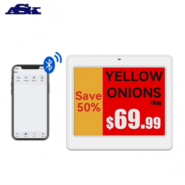 ASK Bluetooth ESL Display Label | E Ink Shelf Tag for Retail | Bistable Low Power EPD Wholesale