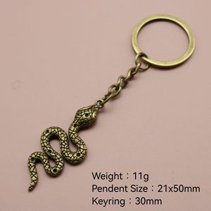 Porte-clés Serpent Texturé en Spirale, Alliage de Zinc Bronze Antique, Accessoire Serpent pour Cadeaux d'Éleveurs de Reptiles - Product Image 2