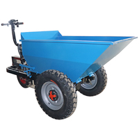 Chariot à main motorisé à économie d'énergie, chariot à béton, chariot à ciment, chariot à sable et gravier, batterie 48V, moteur 1000W, capacité 500KG