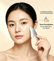 Spatule faciale IANNA gratuite avec logo, cuillère à crème cosmétique, outil de beauté, applicateur de fond de teint, spatule à crème Guasha en acier inoxydable
