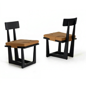 Modern Wooden <b>Dining</b> <b>Chair</b> with PU Leather Upholstered Seat Back for Hotel Restaurant Home <b>Dining</b> Rooms - Product Image 1