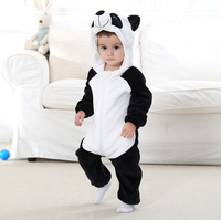 Costume de mascotte panda en peluche douce personnalisé à succès, costume d'animal de Noël unisexe pour bébés et tout-petits