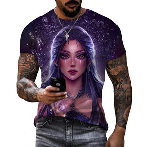 <span class=keywords><strong>Camicia</strong></span> stampata 3D Zodiac Fantasy per la bella maglietta estiva da <span class=keywords><strong>uomo</strong></span> Plus Size Over Printing T-Shirt da <span class=keywords><strong>uomo</strong></span> OEM e ODM - Product Image 5
