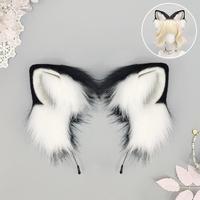 E0091 Bandeau d'oreille d'animal de style japonais fait à la main Kawaii Fox Ear Hair Hoop & KC Cat Ear Headpiece for Lolita Anime Cosplay