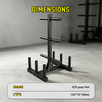 Équipement de gym : Barre de fitness, support pour plaques de poids, support pour bumper plates