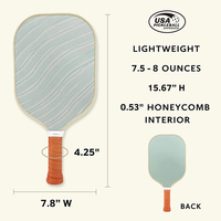 Raquette de pickleball Barton USA approuvée par l'Association de pickleball américaine avec noyau en nid d'abeille, extérieur en fibre de verre, housses en toile