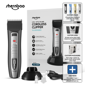 <span class=keywords><strong>Tondeuse</strong></span> <span class=keywords><strong>professionnelle</strong></span> rechargeable 4-en-1 OEM Shernbao PGC-660S à faible bruit <span class=keywords><strong>pour</strong></span> toilettage des animaux (chiens, chats) - Product Image 1
