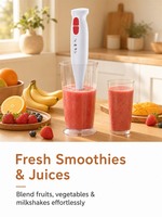 300W Staafmixer met 2 snelheden, laag geluidsniveau, direct leverbaar voor smoothies, soep & babyvoeding, voor gebruik in de keuken