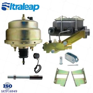 GMFS2-205 1959-1964 GM Full Size (Impala, <span class=keywords><strong>Bel</strong></span> <span class=keywords><strong>Air</strong></span>) 8 "Dual Zinc Booster Conversion Kit W/ Cast Iron Master Cylinder Left Mount - Product Image 1