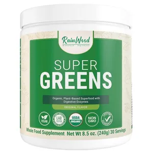 Yeşil Superfood süper yeşiller tozu organik özel etiket süper yeşiller tozu